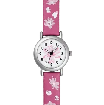 Hodinky JVD Dětské dívčí růžové květinové hodinky JVD J7226.3 ( )