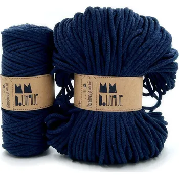 Příze MMboutique bavlněná šňůra 4mm Granat blue Varianta návinu: Přadeno