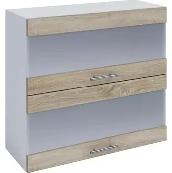 Kuchyňská linka Horní skříňka, dub sonoma / bílá, FABIANA W - 80K2S - SLEVA 3% s kodem radost25