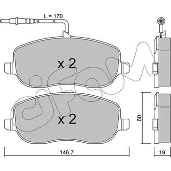 Brzdová destička Sada brzdových destiček, kotoučová brzda CIFAM 822-530-0