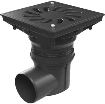 Kanalizační potrubí Kanalizační vpusť boční D110-250 vodní hladina, plastová mřížka SUN se zámkem