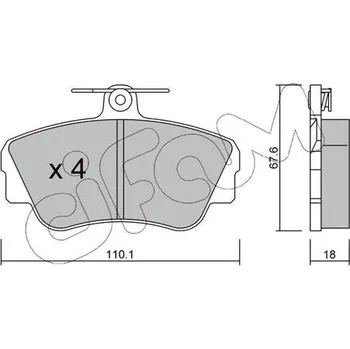 Brzdová destička Sada brzdových destiček, kotoučová brzda CIFAM 822-130-0
