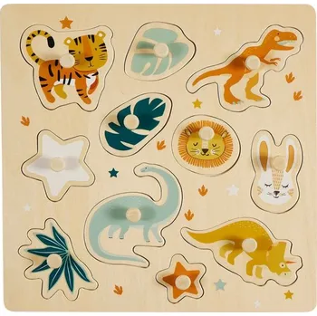 Dřevěná hračka Ostaria Dětské dřevěné puzzle džungle