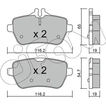 Auto-moto Sada brzdových destiček, kotoučová brzda CIFAM 822-1022-0