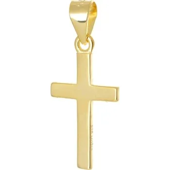 Přívěsek Stříbrný pozlacený přívěšek křížek STRZ1078F