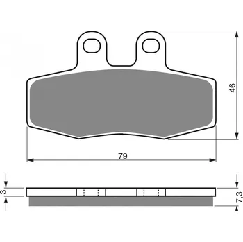 Brzdová destička Brzdové destičky GOLDFREN 010 AD
