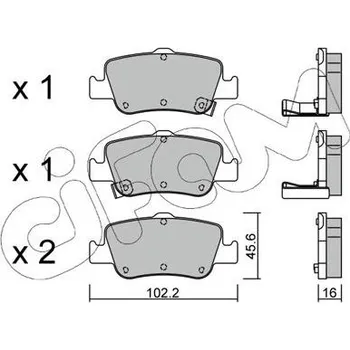 Auto-moto Sada brzdových destiček, kotoučová brzda CIFAM 822-796-0
