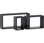 Nástěnná polička, sada 3 ks P-009 GREY2 - SLEVA 3% s kodem radost25