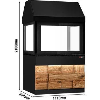 Zahradní gril G.Gastro Neutrální prvek pro grily na dřevěné uhlí - 1,1 m - se sklem