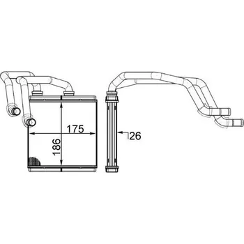 Výměník tepla Vymenik tepla, Vnitrni vytapeni MAHLE AH 255 000S