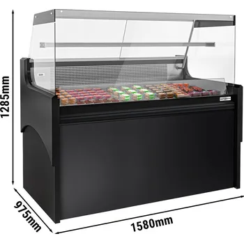 Vinotéka GGM Chladicí / Masný pult - 1,58 m - 140L - černý