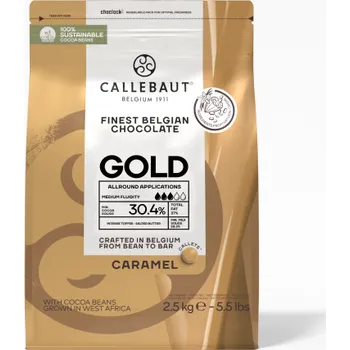 Čokoláda CALLEBAUT GOLD belgická čokoláda (30,4%) 2,5kg pecky