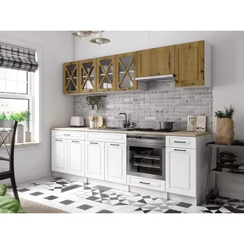 Kuchyňská linka Kuchyňská linka Gréta 260 artisan/bílá MAT - doprava zdarma - SLEVA 3% s kodem radost25