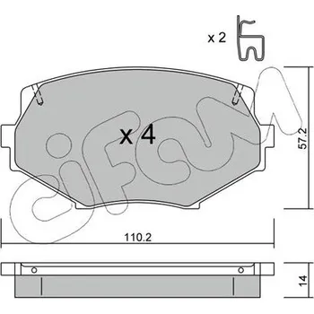 Auto-moto Sada brzdových destiček, kotoučová brzda CIFAM 822-472-0