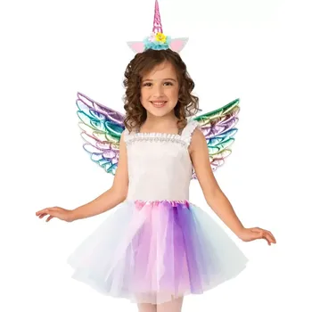 Karnevalový kostým Dětský kostým Duhový jednorožec s křídly OPBH1435 - SLEVA 3% s kodem radost25