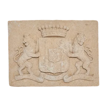 Zahradní dekorace ZahradniDekorace zahradní sošky - Erb - Lvi - reliéf, výška 30 cm, 2,8 kg