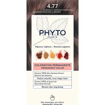 Barva na vlasy Phyto Phytocolor phyto barva na vlasy 4.77 intenzivní kaštanově hnědá, 50ml + 50ml + 12ml/1 bal.