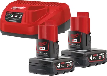 Milwaukee M12 NRG-402 12 V 2x 4,0 Ah + nabíječka