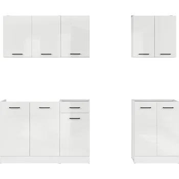 Kuchyňská linka Kuchyň JUNONA MODUL VERZE2 BBL TAFLA 180/A, bílá/bílá křída lesk