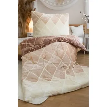 Povlečení Stanex Ložní povlečení mikroflanelové Káry béžové