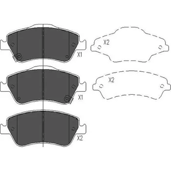 Brzdová destička Sada brzdových destiček, kotoučová brzda KAVO PARTS KBP-9027