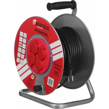 Počítač Prodlužovací kabel VERTEX PB25METAL 3x2,5 mm černý