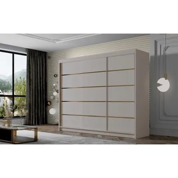 Šatní skříň Šatní skříň s posuvnými dveřmi TUCSON VII bez zrcadla, kašmír + vyzvednutí ZDARMA