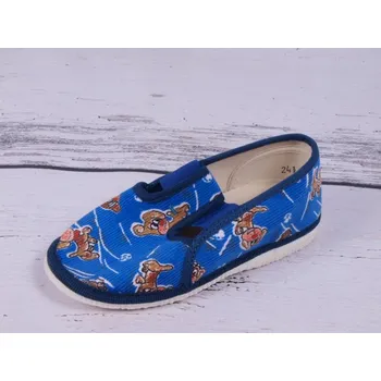 Chlapecké bačkory Bačkůrky papučky bačkory HP Čechtín 555 modré s pejsky velikost: 27
