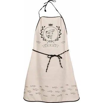 Kuchyňská zástěra Zástěra Královská ryba, lem černý