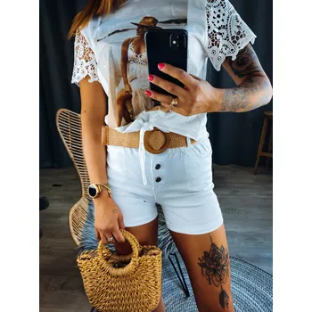 Dámské kraťasy Dámské kraťasy MFY bílé, VELIKOST L