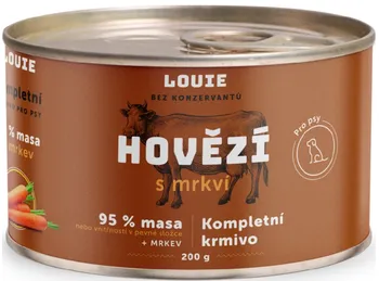 Krmivo pro psa Louie Konzerva pro psy hovězí s mrkví 200 g