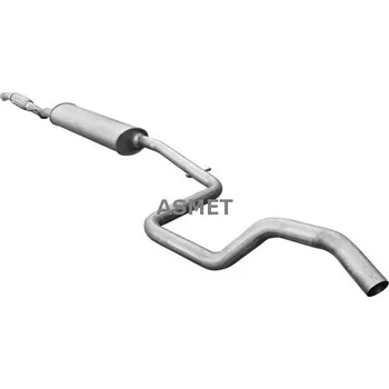 Výfukový systém Stredni tlumic vyfuku ASMET 16.103