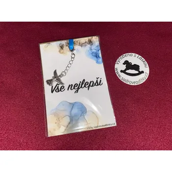 HandMade by VeJa Dárková karta - Vše nejlepší s přívěškem