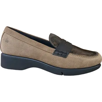 Dámské polobotky Flex & Go 1180 dámské kožené mokasíny bronz hnědá Barva: Hnědá, Velikost: 39