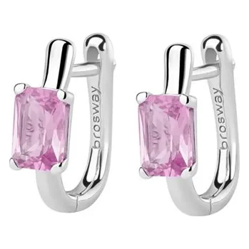 Náušnice Stříbrné náušnice Brosway Fancy Vibrant Pink FVP07 pár + dárek zdarma