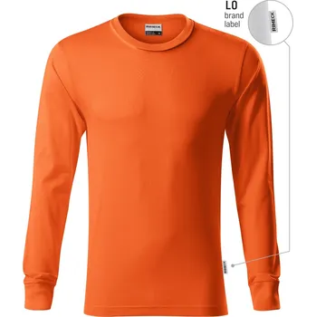 Pánské oblečení Malfini / Rimeck Resist LS R05 – unisex tričko s dlouhým rukávem, 160 g, předsrážená bavlna Barva: oranžová 11 (brand label), Velikost: L