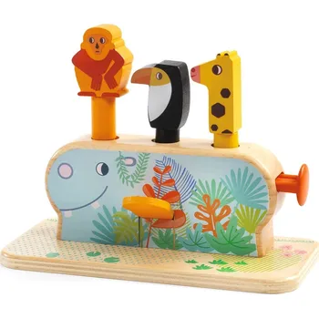 Dřevěná hračka Vyskakovací zvířátka