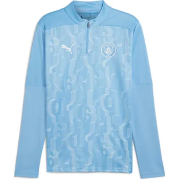 Pánská móda Triko s dlouhým rukávem Puma Manchester City Pre-match Quarter-Zip Top Men 777579-21 Velikost XXL