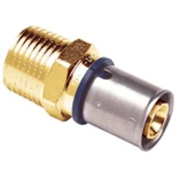 Vodovodní potrubí Spojka lisovací Wavin M-press M1 mosaz d50 x 6/4˝ vnější