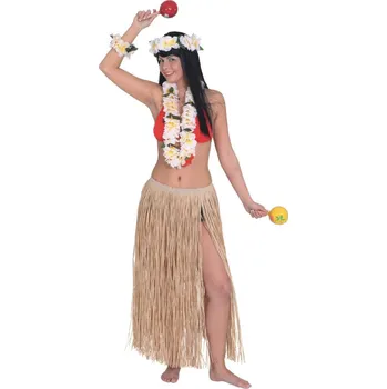 Karnevalový kostým Havajská dlouhá sukně - Natural