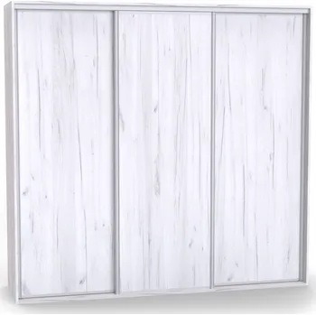 Šatní skříň Dvoudveřová šatní skříň ONYX Dekor: Dub bělený, Šířka: 210 cm, Výška: 220 cm