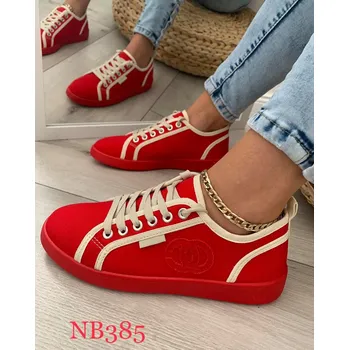Dámská obuv Stylové dámské tenisky NB385 - červené, VELIKOST 39