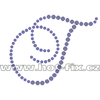 FM001 - písmena abecedy L-Z - monogramy, nažehlovací hot-fix kamínkový potisk na textil, výška cca 7,0cm barva kamenů - písmena: broušené kameny barva 101 Crystal /stříbrná, písmeno: písmeno T