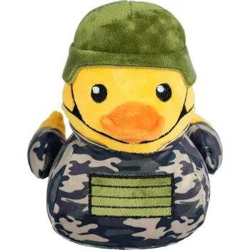 Hračka pro psa FuzzYard plyšová kachnička voják 15 cm