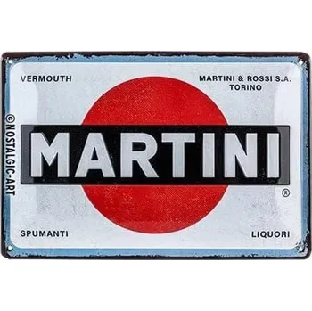 Plechová cedule Plechová cedule: Martini (Logo White) - 30x20 cm