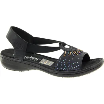 Dámské sandále RIEKER Dámské černé sandálky 60880-00-355 Velikost 40