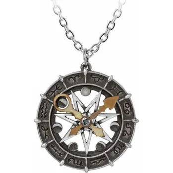 Přívěsek obojek ALCHEMY GOTHIC - Astro-lunial Compass
