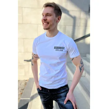 Pánské tričko Pánské tričko Dsquared2 S71GD1116 bílé Velikost: XL