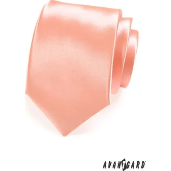 Kravata pánská lux - saténová jasně lososová