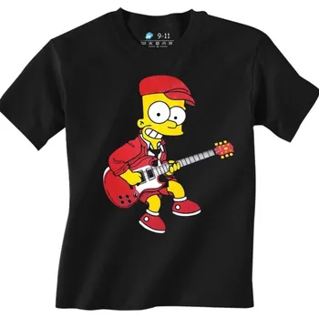 Chlapecké tričko Wolken.cz Bart Young Electric Guitar Bart Simpson Černá 5-6